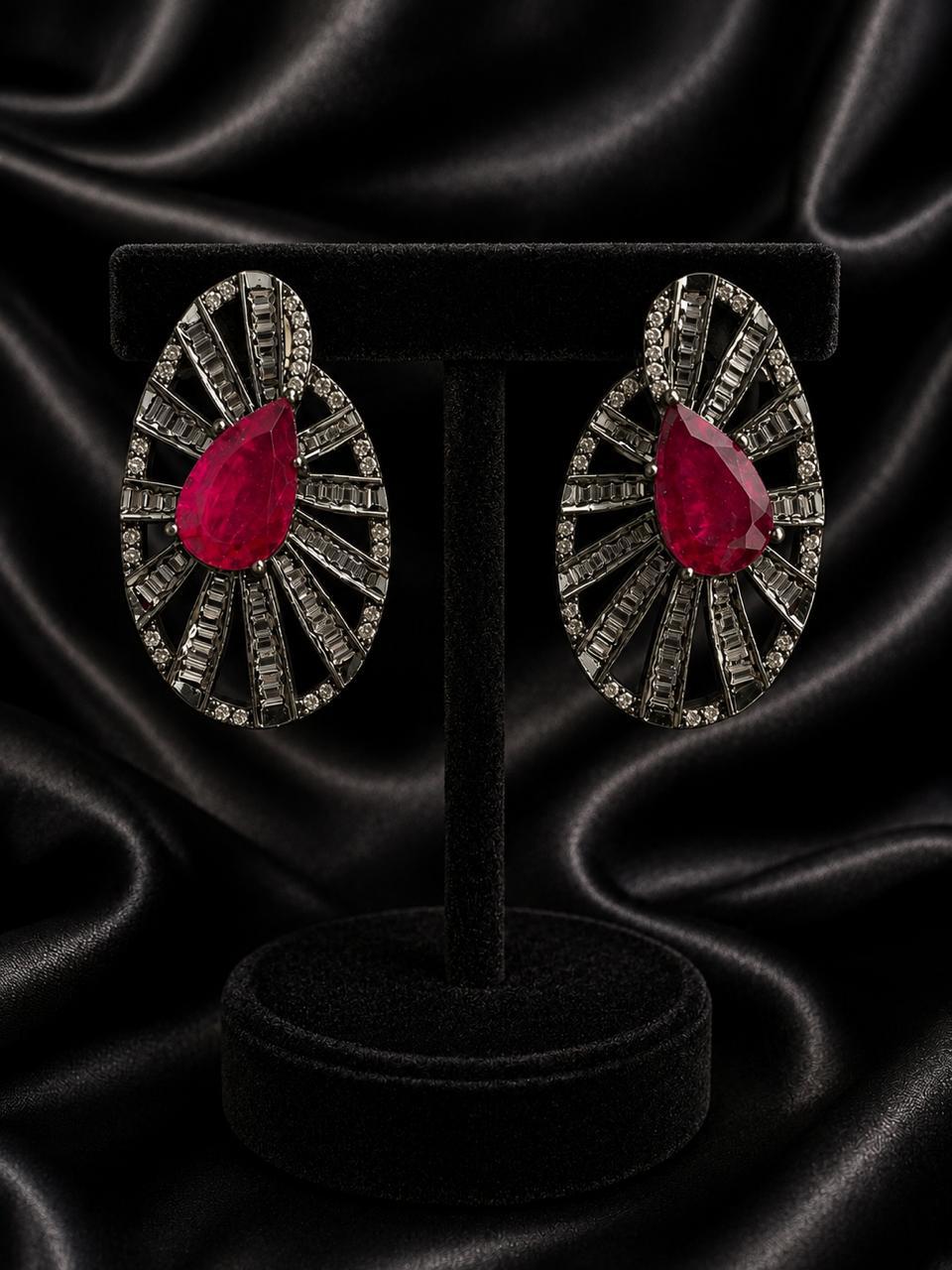 Antique Scarlet Studs