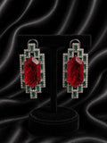 Ruby Doublet with Emerald Baguettes