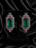Emerald Doublet with Ruby Baguettes