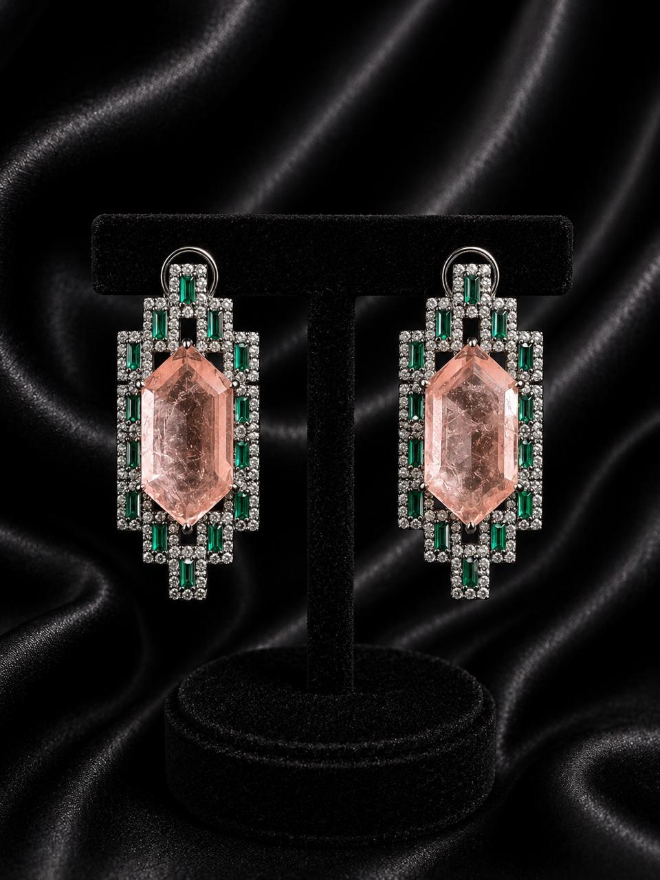 Rose Doublet with Emerald Baguettes