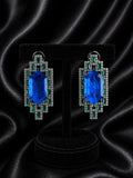 Sapphire Doublet with Emerald Baguettes