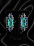 Mint Green Doublet with Sapphire Baguettes