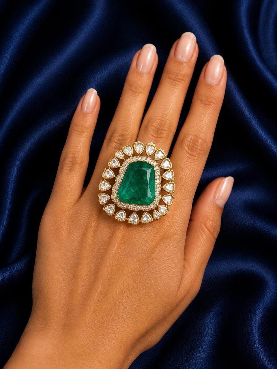Emerald Statement Ring