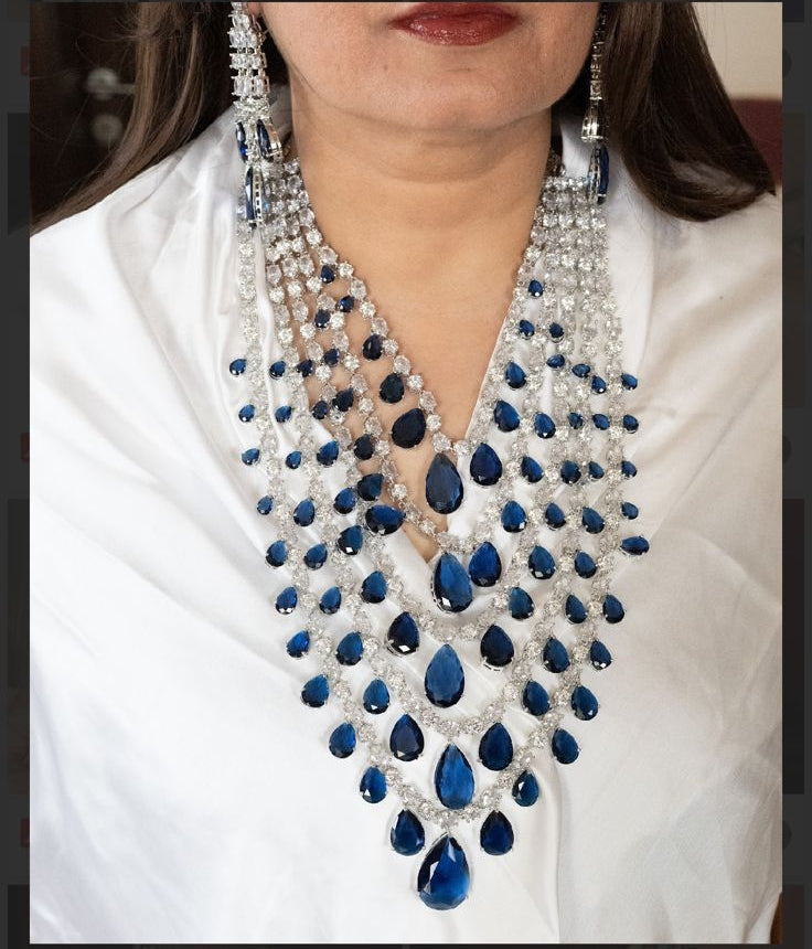 Midnight Cascade Statement Necklace