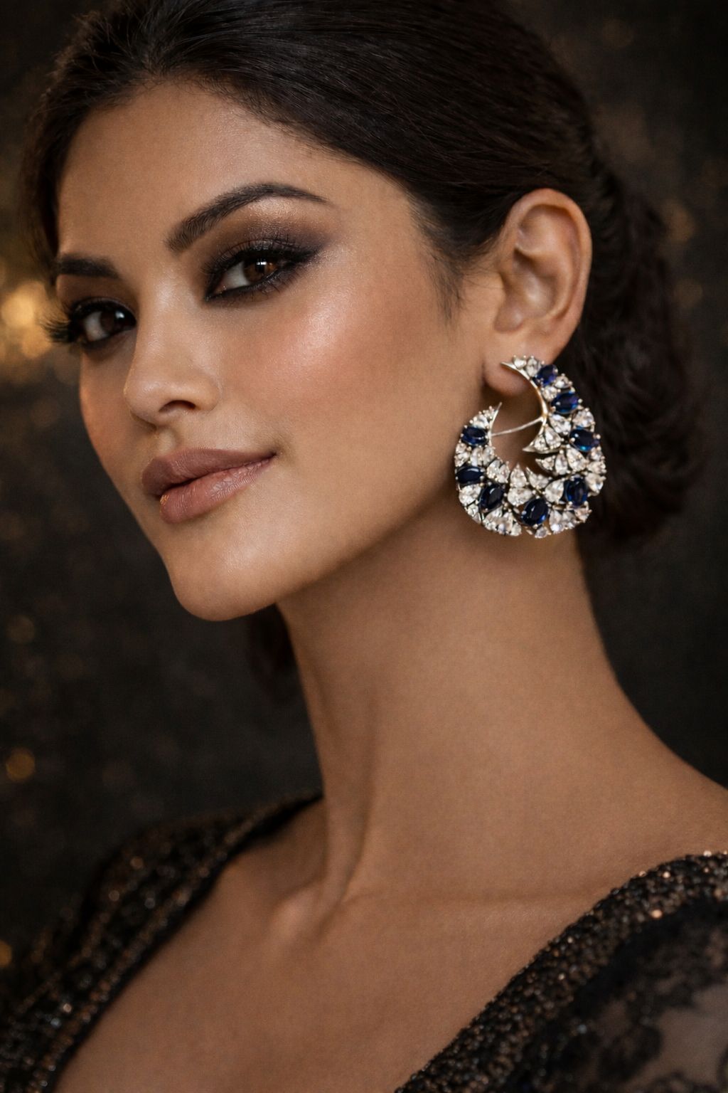 Midnight Celeste Statement Earrings