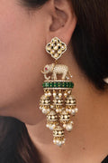Pearl Elephant Drop Earrings