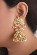 Classic Pearl Jadau Jhumkas