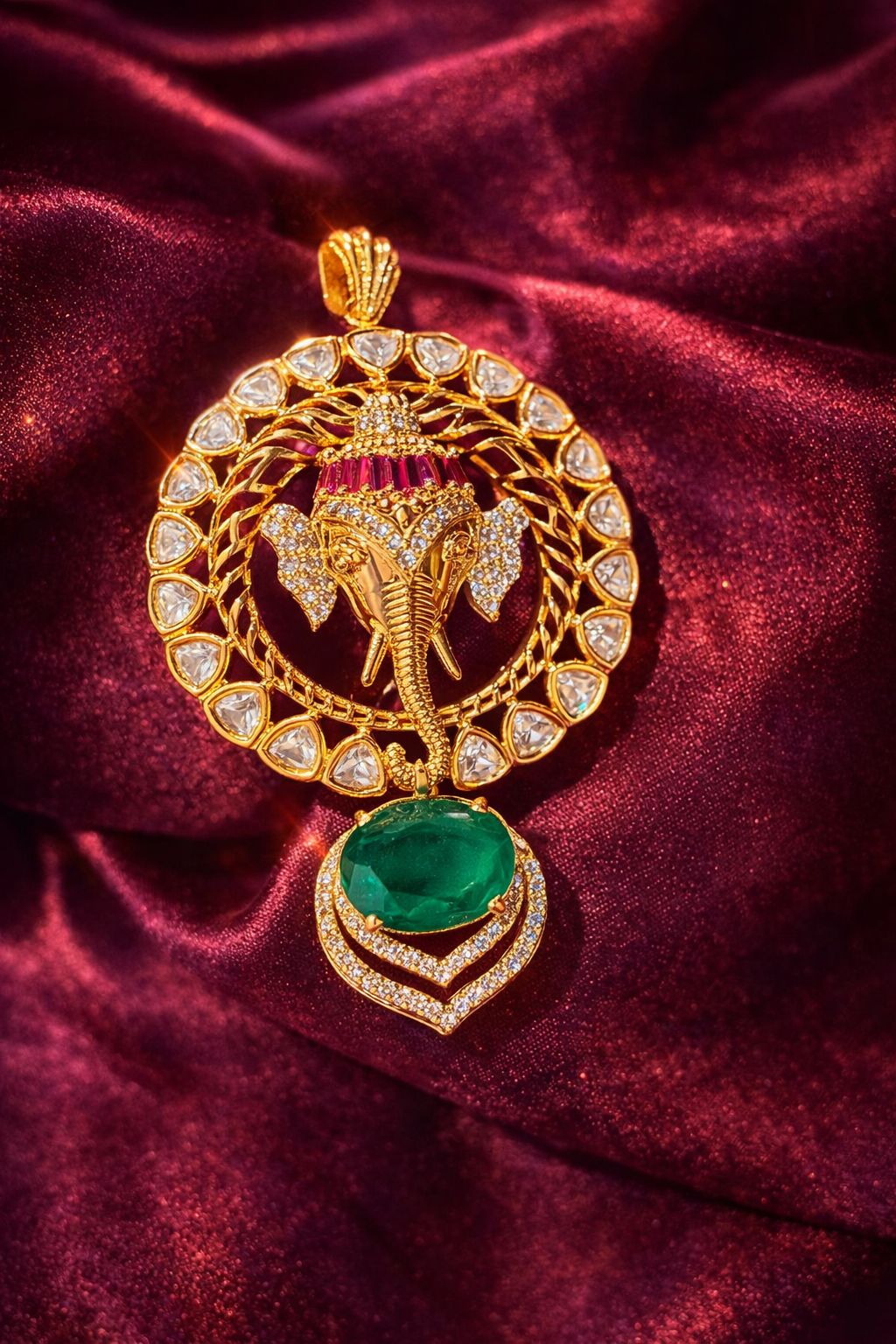 Ganesha Pendant & Earring Set