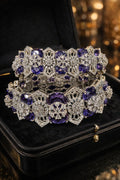 Amethyst Diamond Openable Bangle