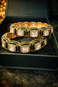 Emerald Kundan Royale Openable Kada
