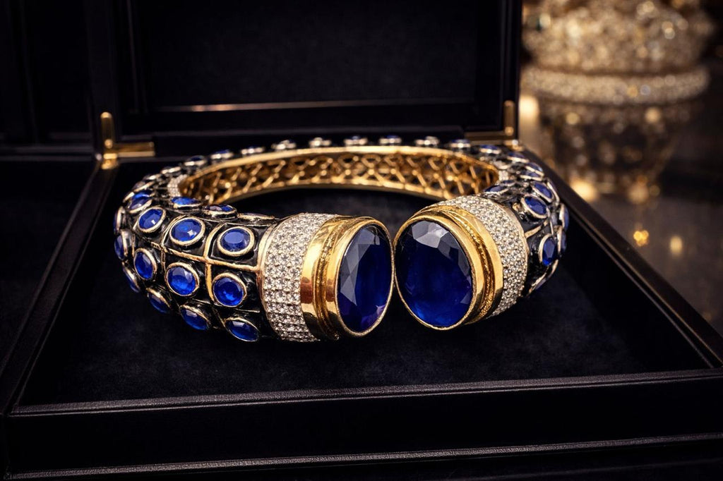 Navy Regal Harmony Gemstone Bracelet
