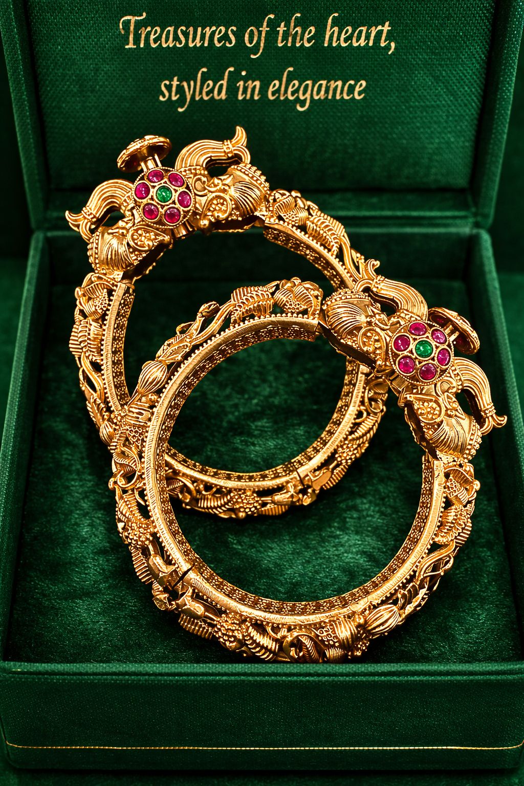 Rajwada Peacock Heritage Openable Kada