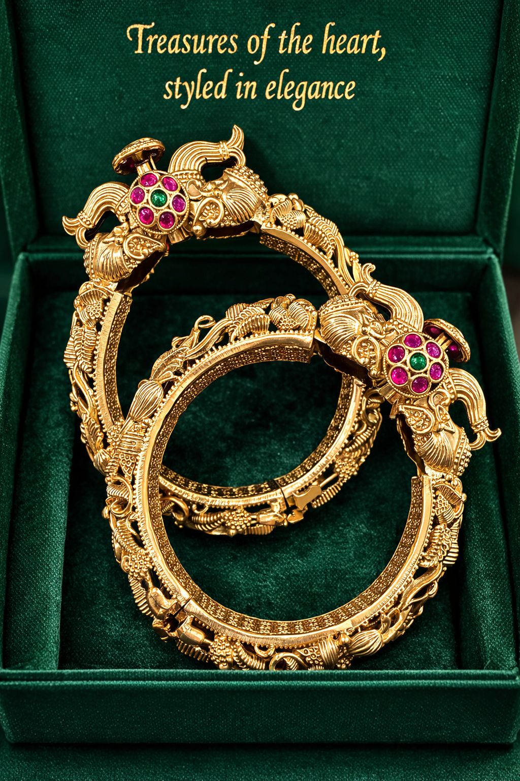 Rajwada Peacock Heritage Openable Kada