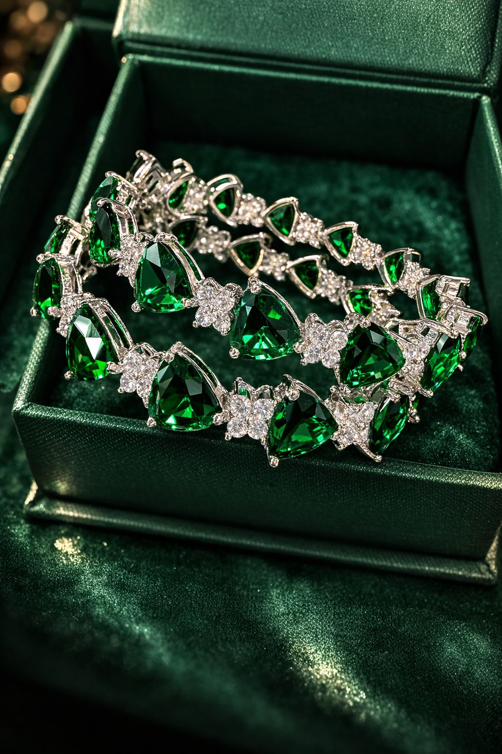 Emerald Diamond Bangles