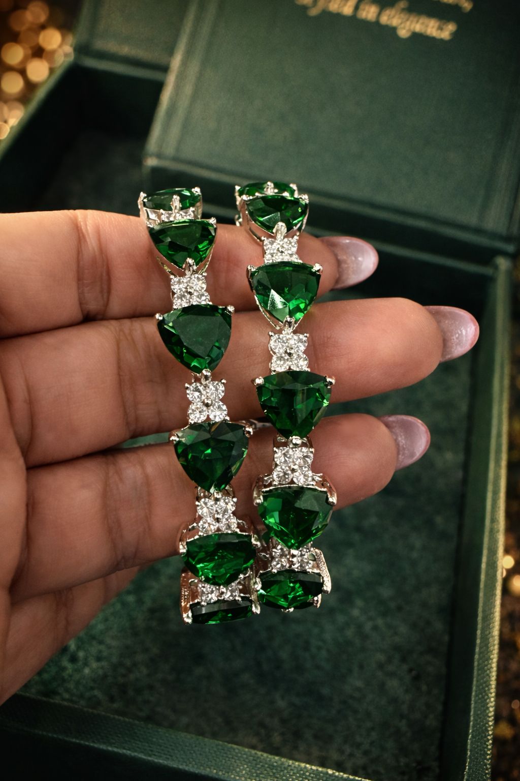 Emerald Diamond Bangles