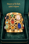 Multicoloured Gemstone Vintage Cuff