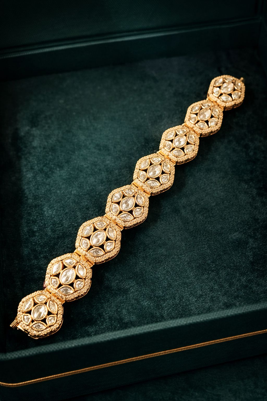 Kundan Polki Gajra Bracelet