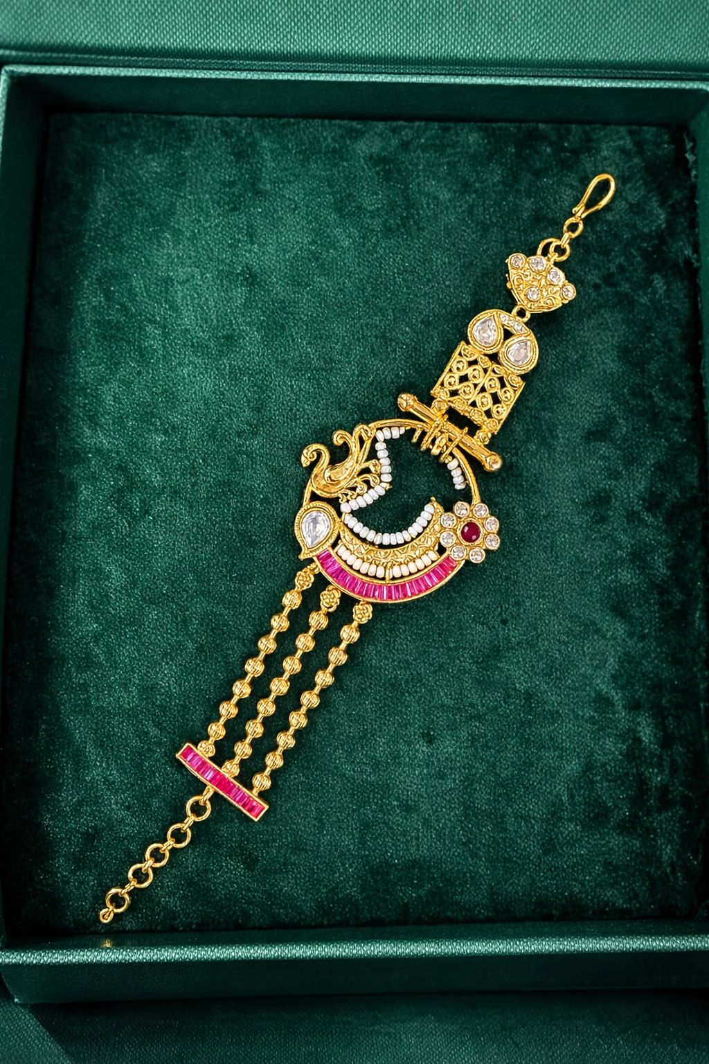 Royal Ruby Crescent Heirloom Bracelet