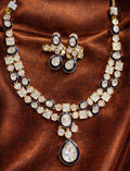 Blue Dewdrop Kundan Polki Elegance Set