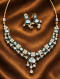 Green Dewdrop Kundan Polki Elegance Set