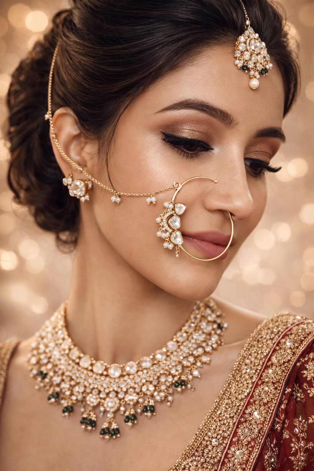 Noorjahan Pearl Veil Nath