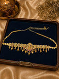 Gold Temple Kamarpatti Studded With Ruby Gemstones
