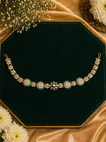 Moissanite Green Meenakari Royale Maathapatti