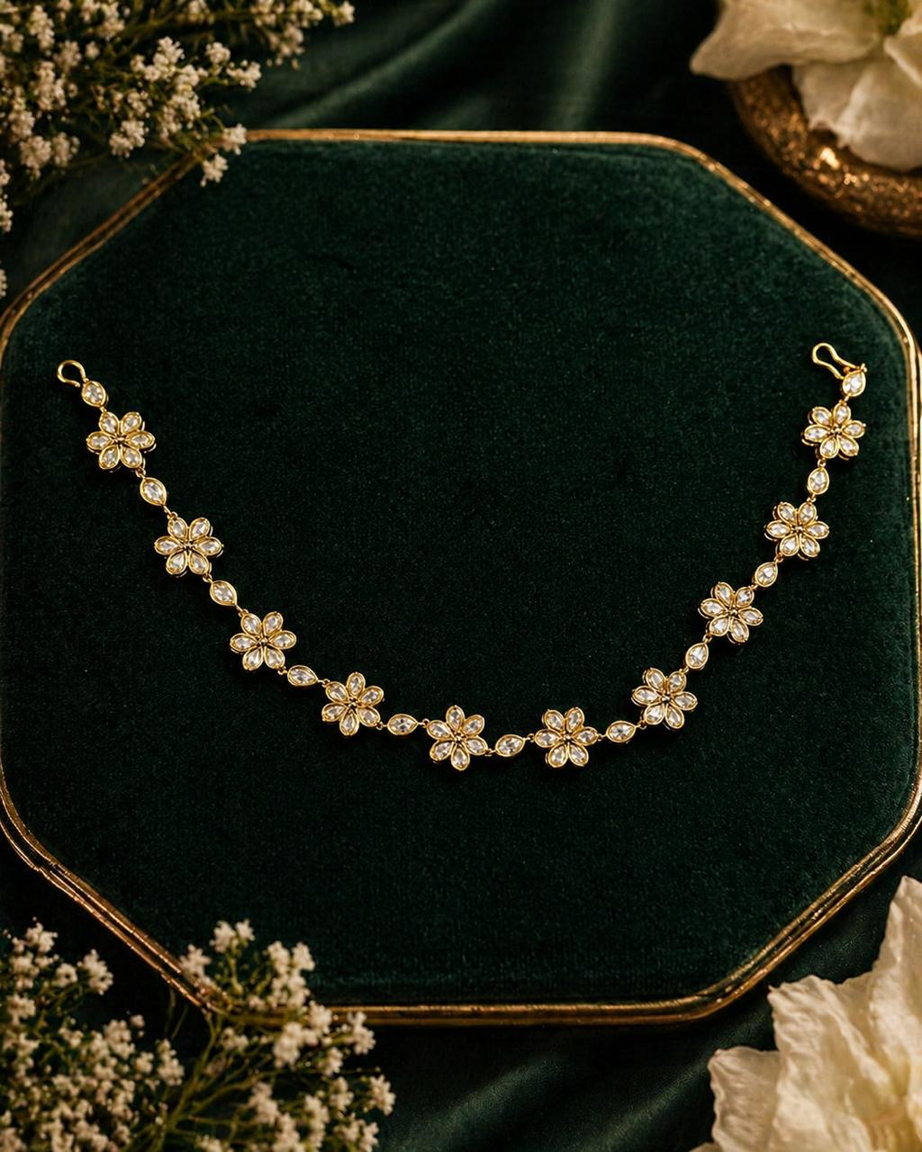 Moissanite Floral Bloom Maathapatti