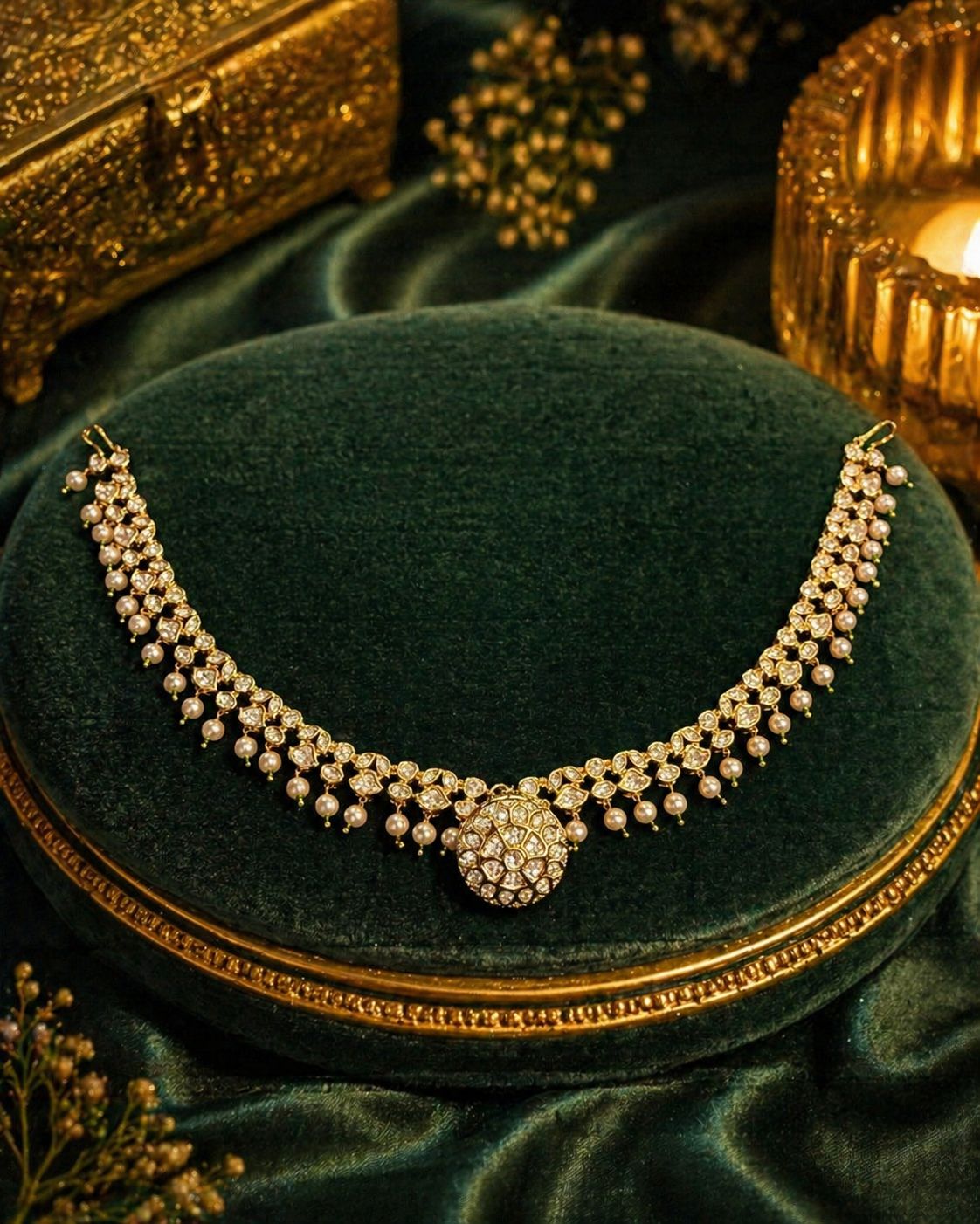 Moissanite & Pearl Maathapatti