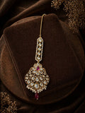 Moissanite Ruby Royale Maangtikka