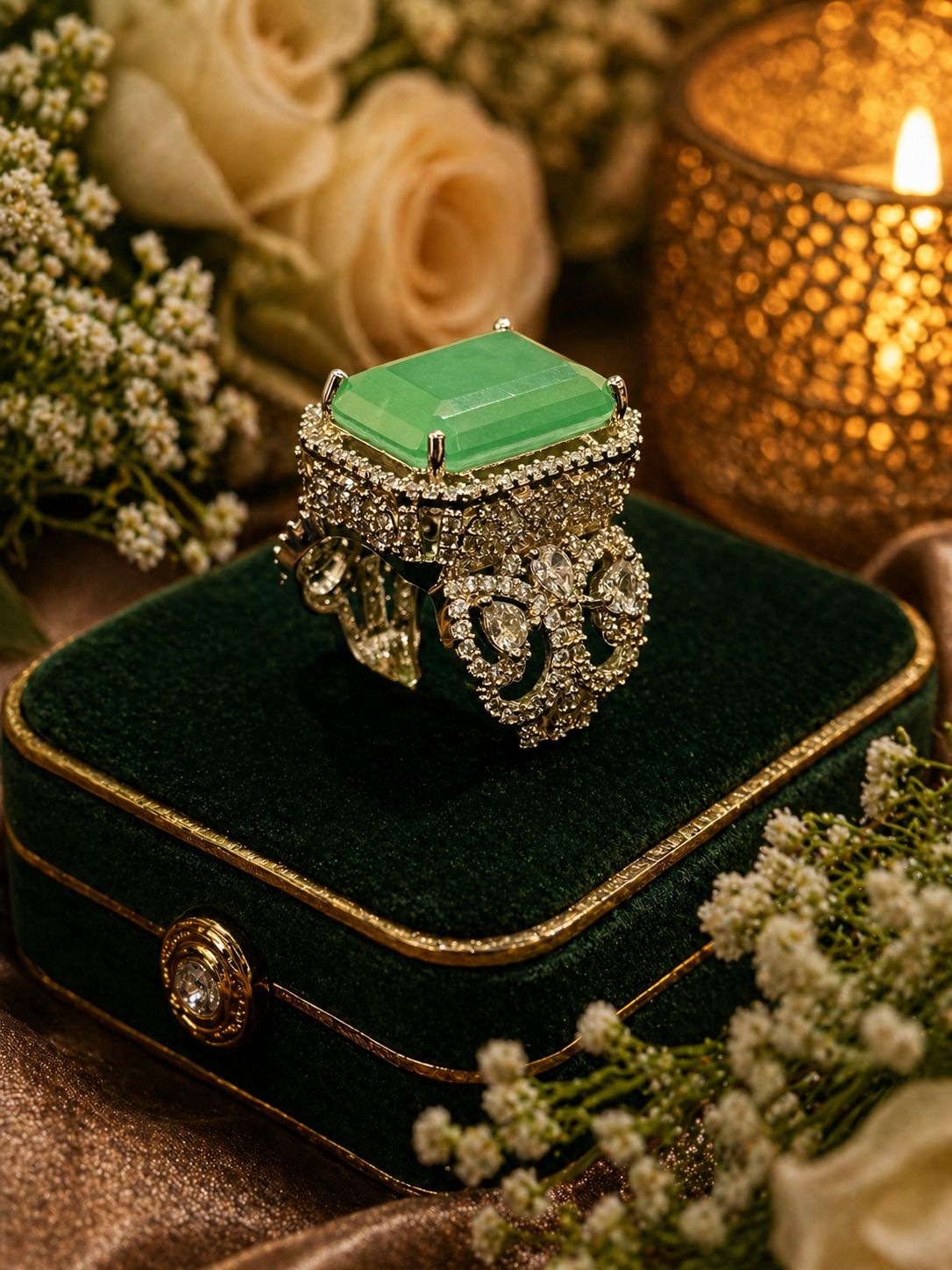Emerald Empress Cocktail Ring