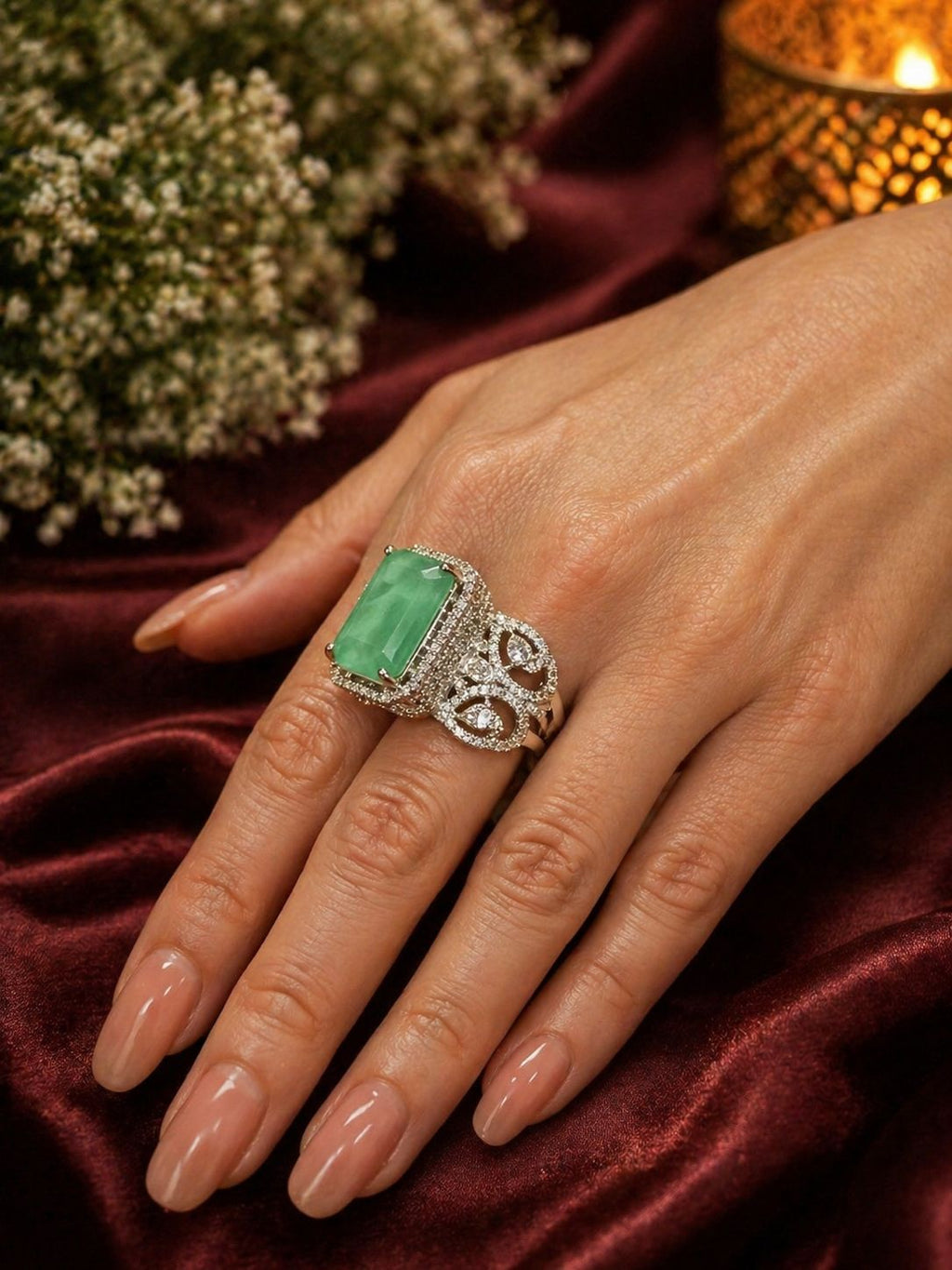 Emerald Empress Cocktail Ring