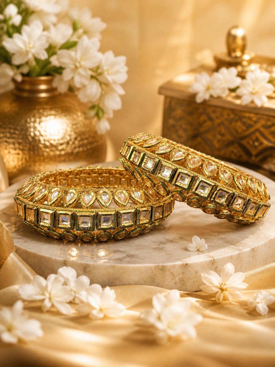 Pure Moissanite Shahi Kadas