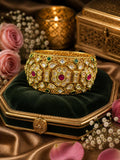 Rajwada Real Kundan Polki Statement Openable Kada