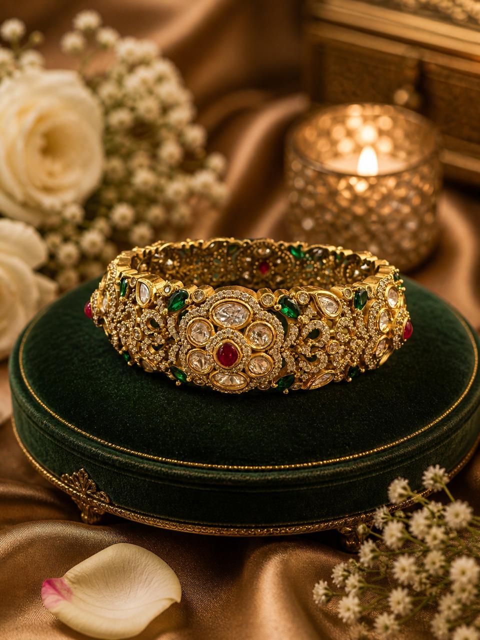 Noor-E-Virasat Pure Moissanite Openable Kada