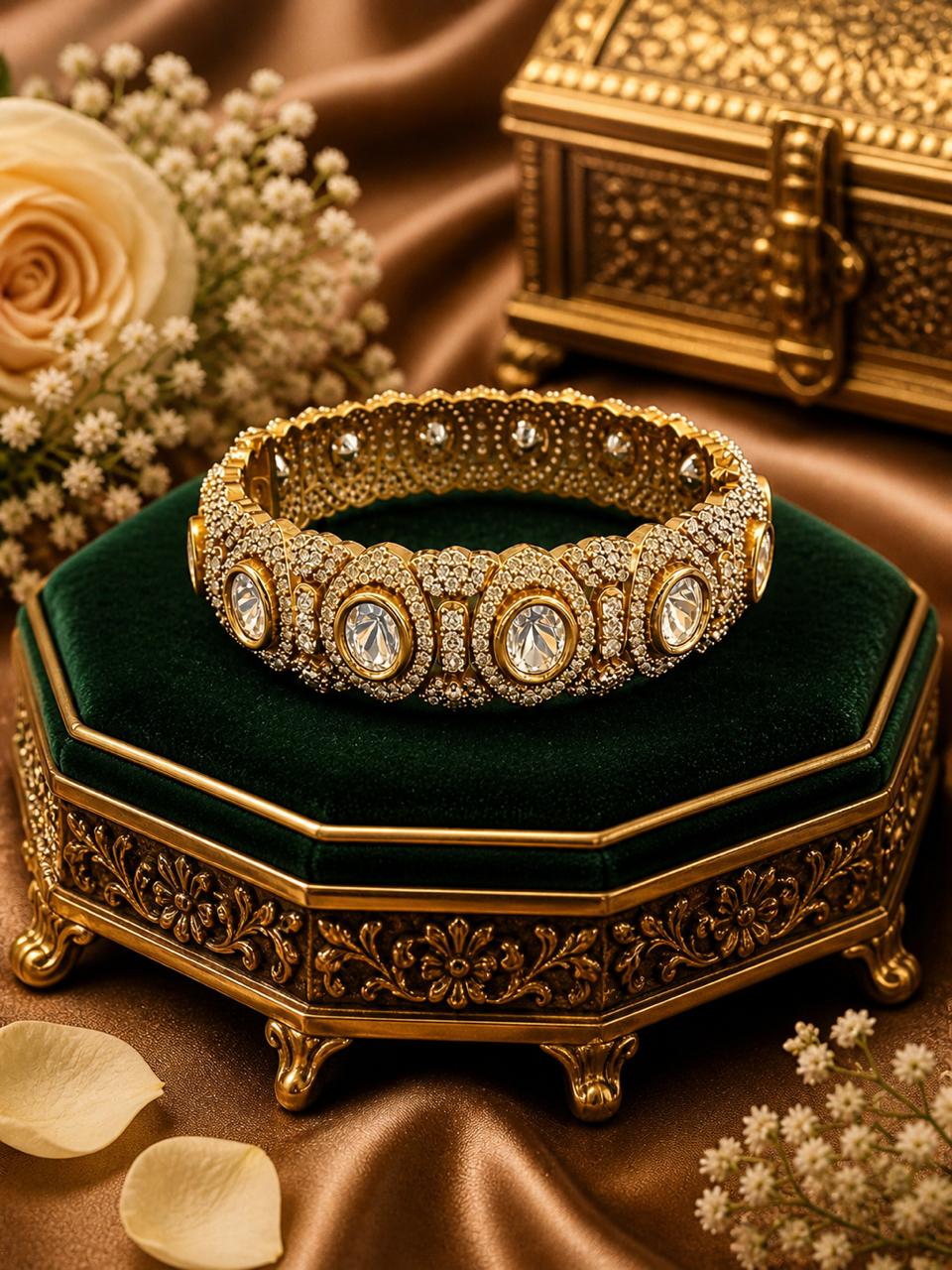Maharani Pure Moissanite Openable Kada