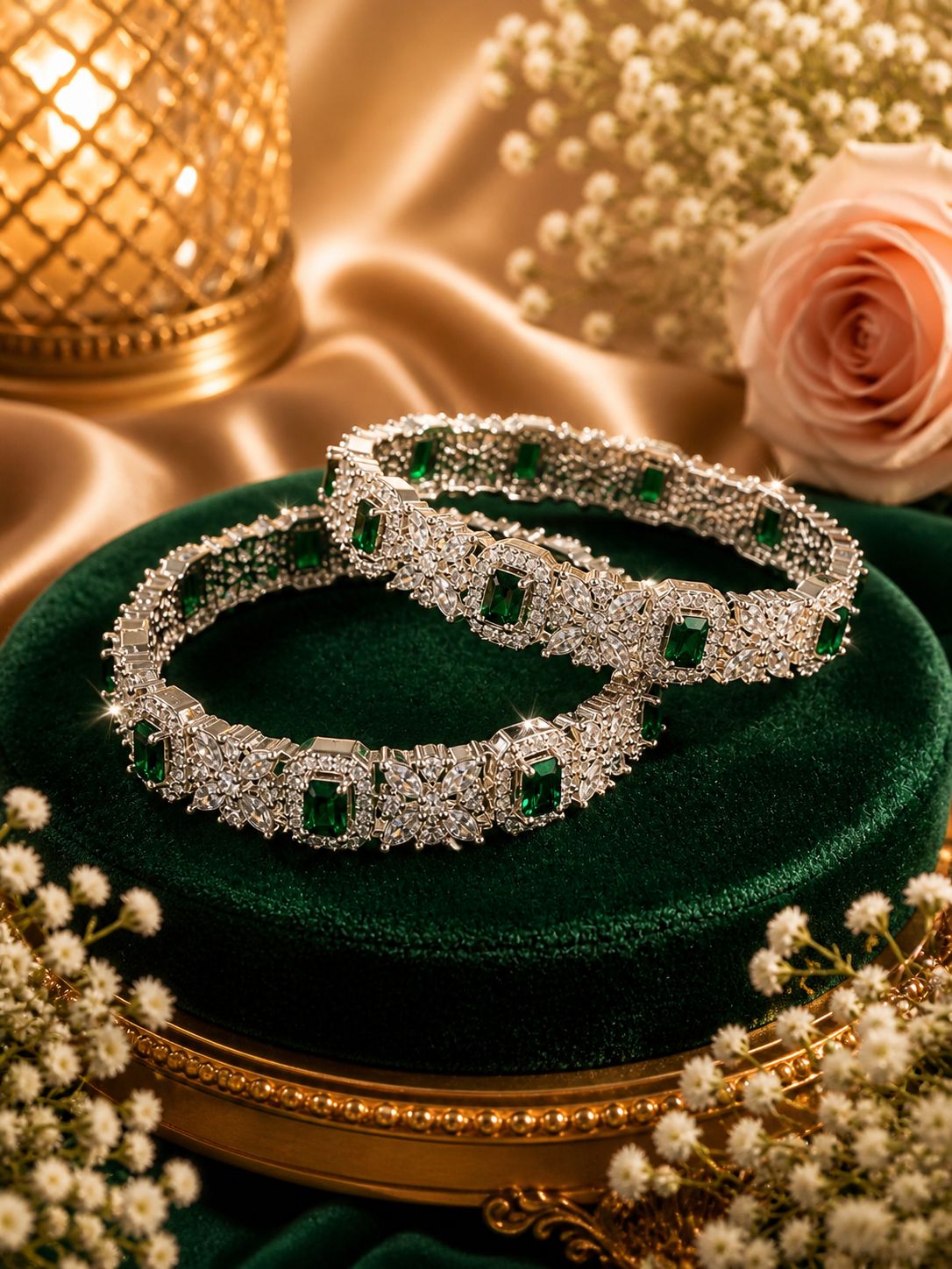 The Crown Jewel Emerald Bangles
