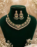 Noor-E-Panna Pure Moissanite Necklace Set