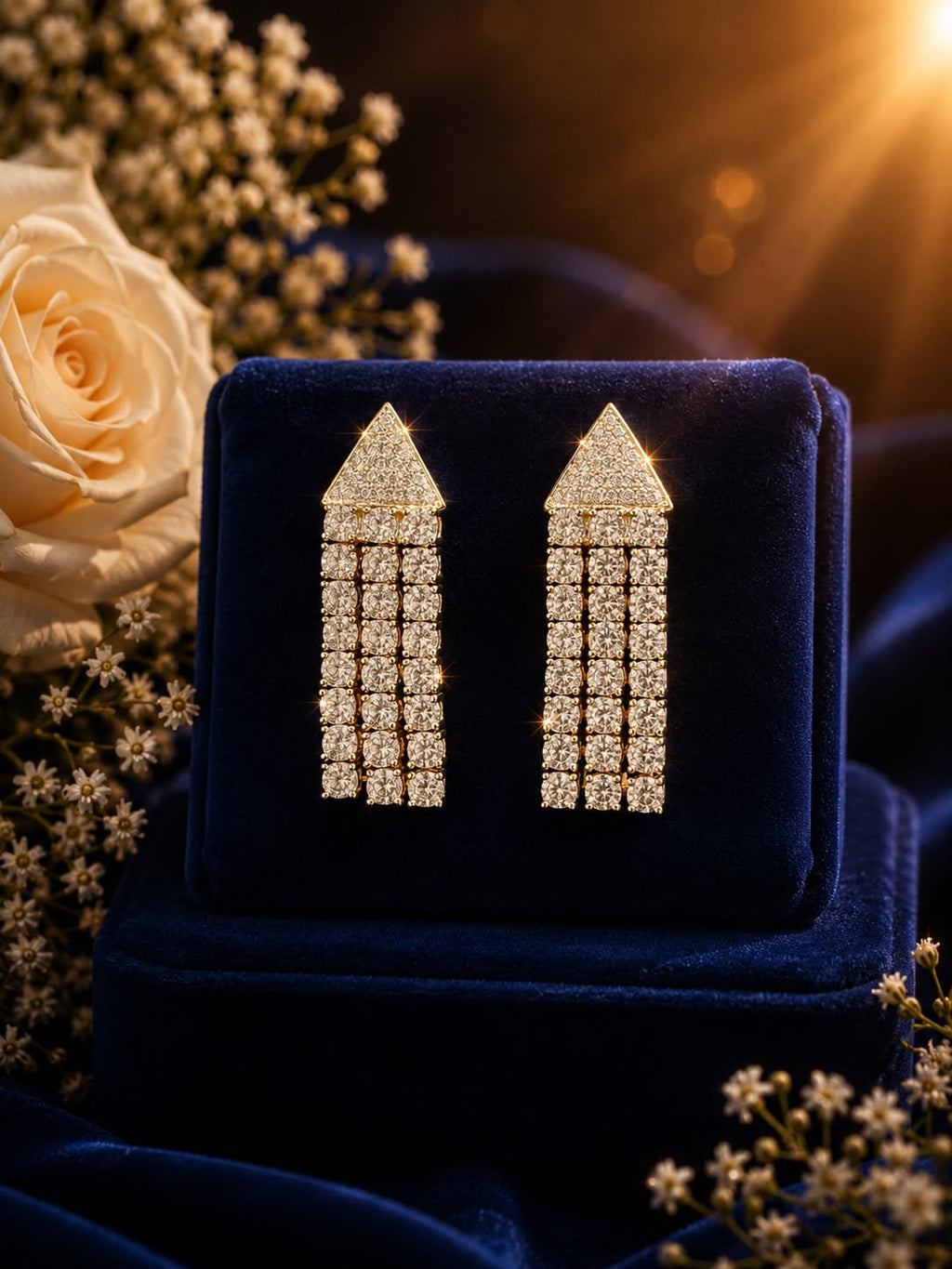 Golden Cascade Elegance Necklace Set