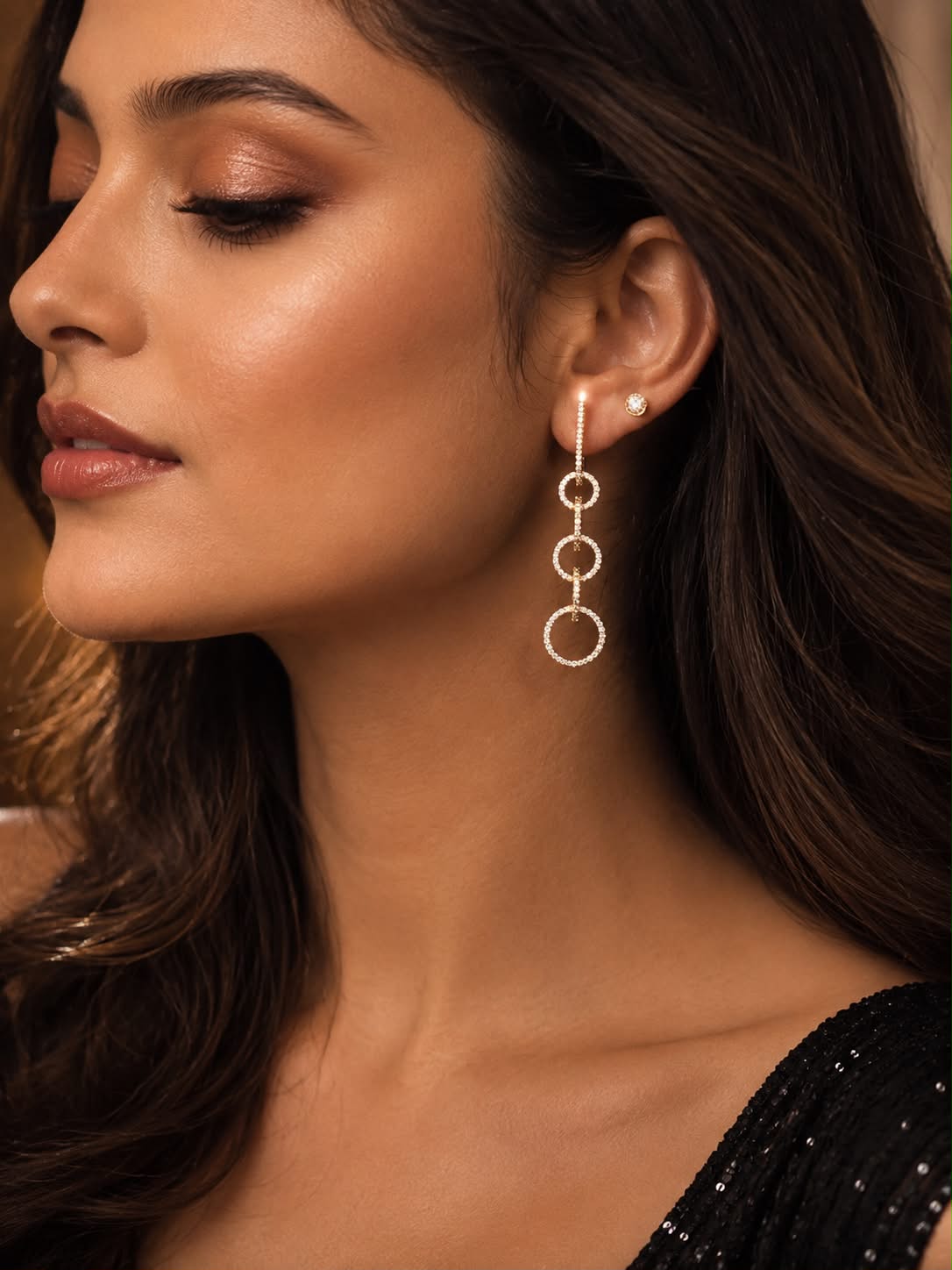 Infinity Orbit Diamond Earrings
