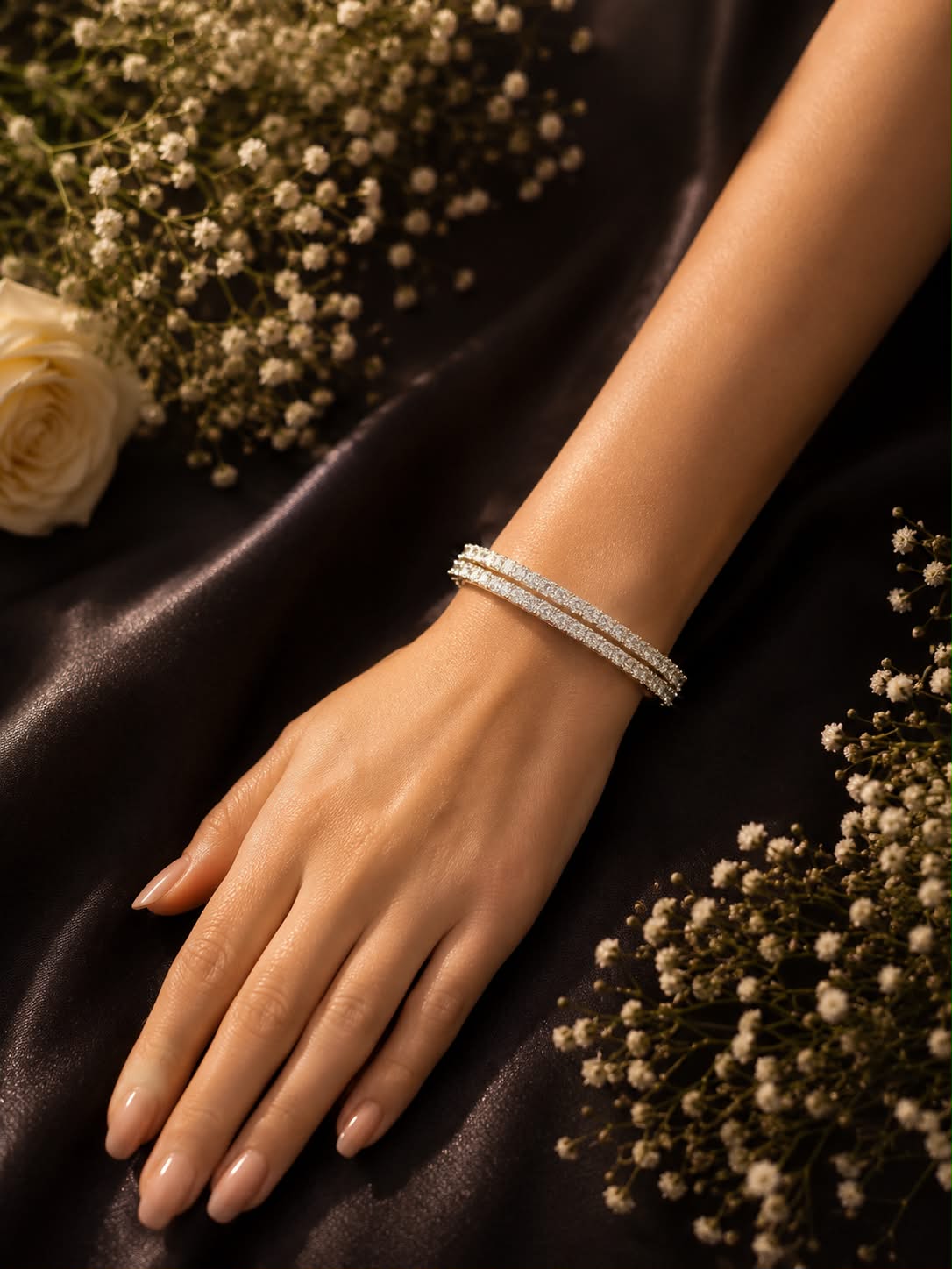 Radiant Grace Solitaire Bangles