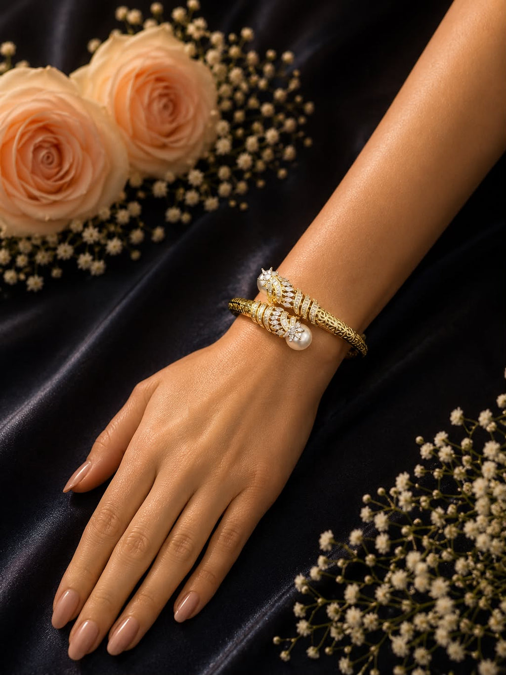 Empress Pearl Cuff Bracelet