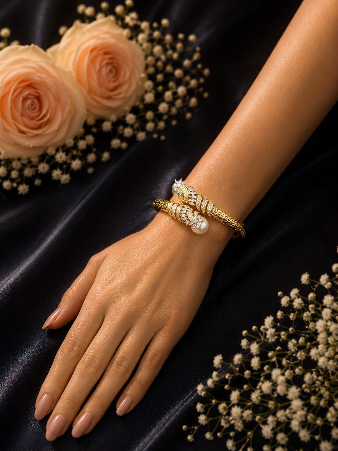 Empress Pearl Cuff Bracelet