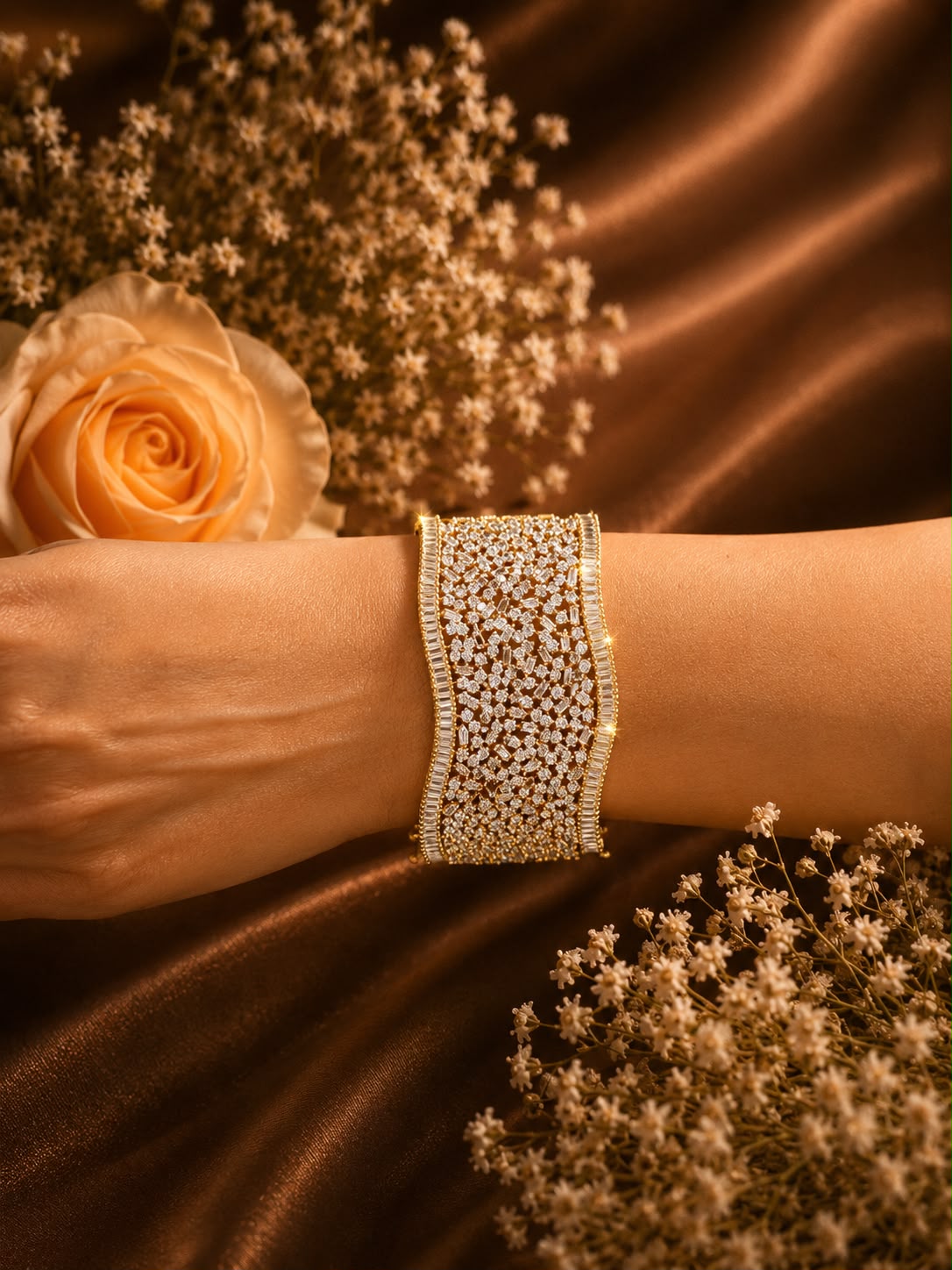 Aurelia Luxe Diamond Wave Bracelet