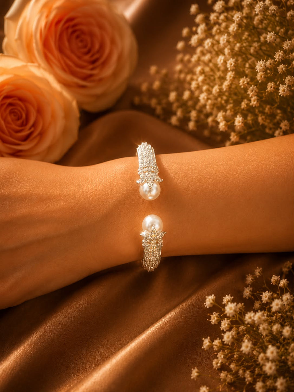 Pearl Embrace Diamond Bracelet