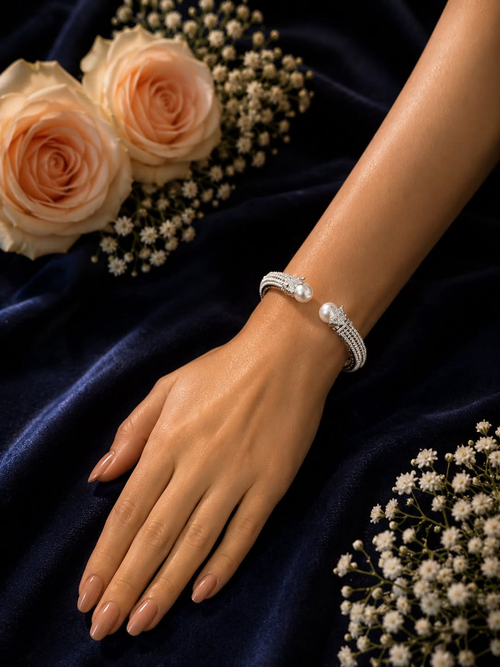 Pearl Embrace Diamond Bracelet