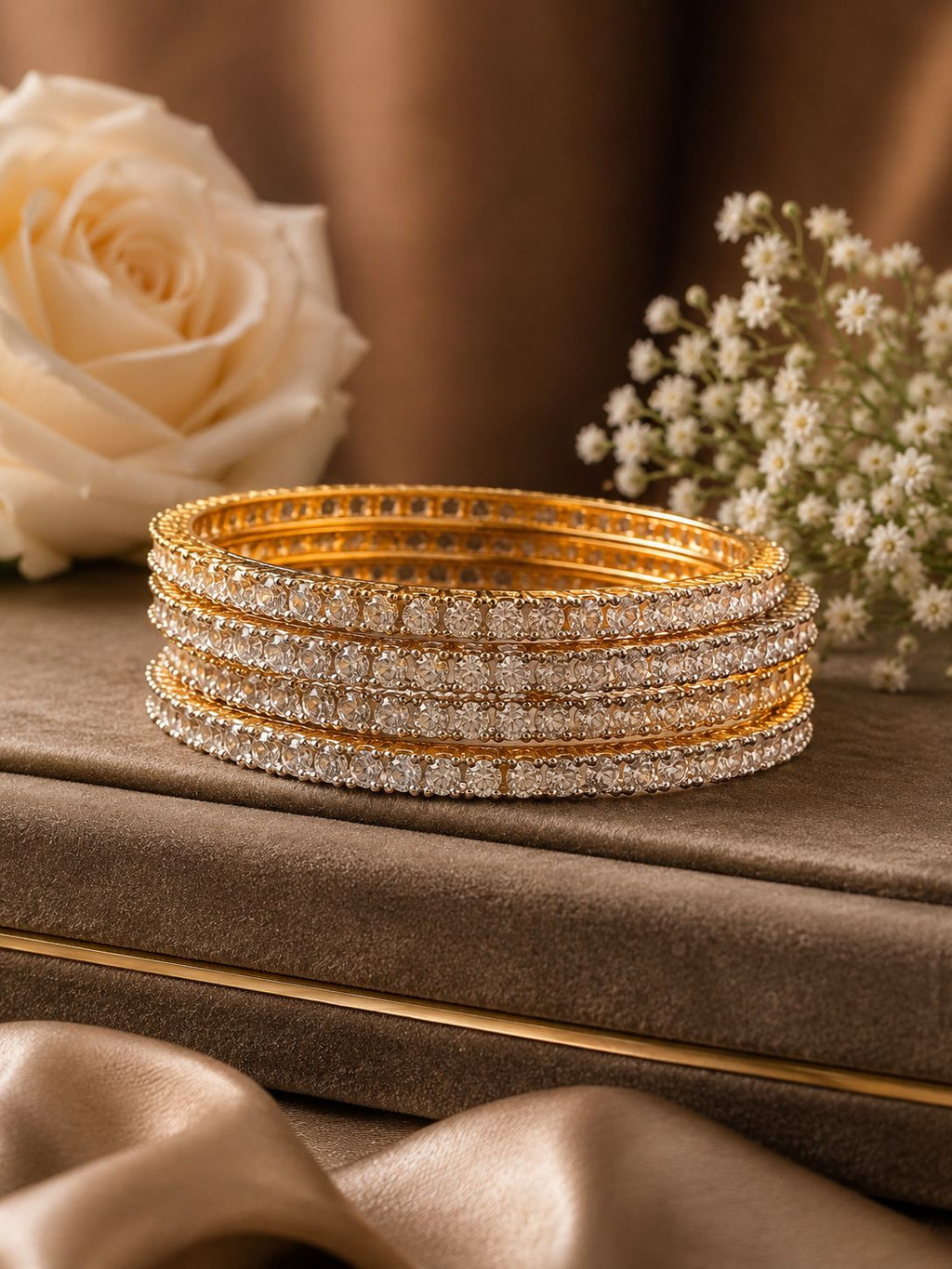 Radiant Grace Solitaire Bangles