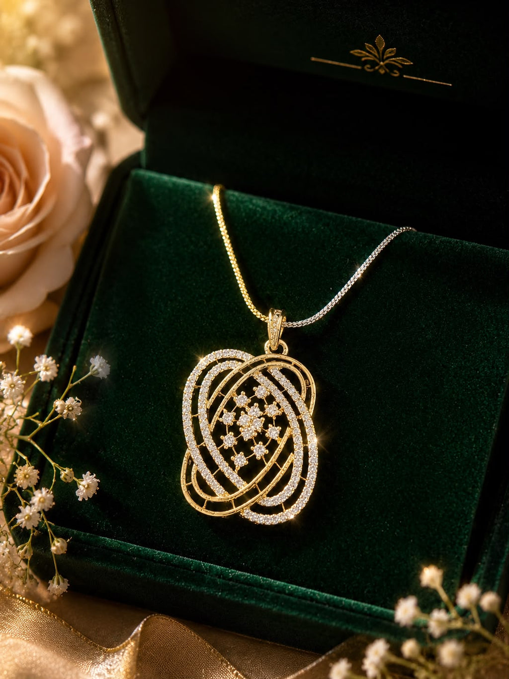 Halo Luxe Pendant Set