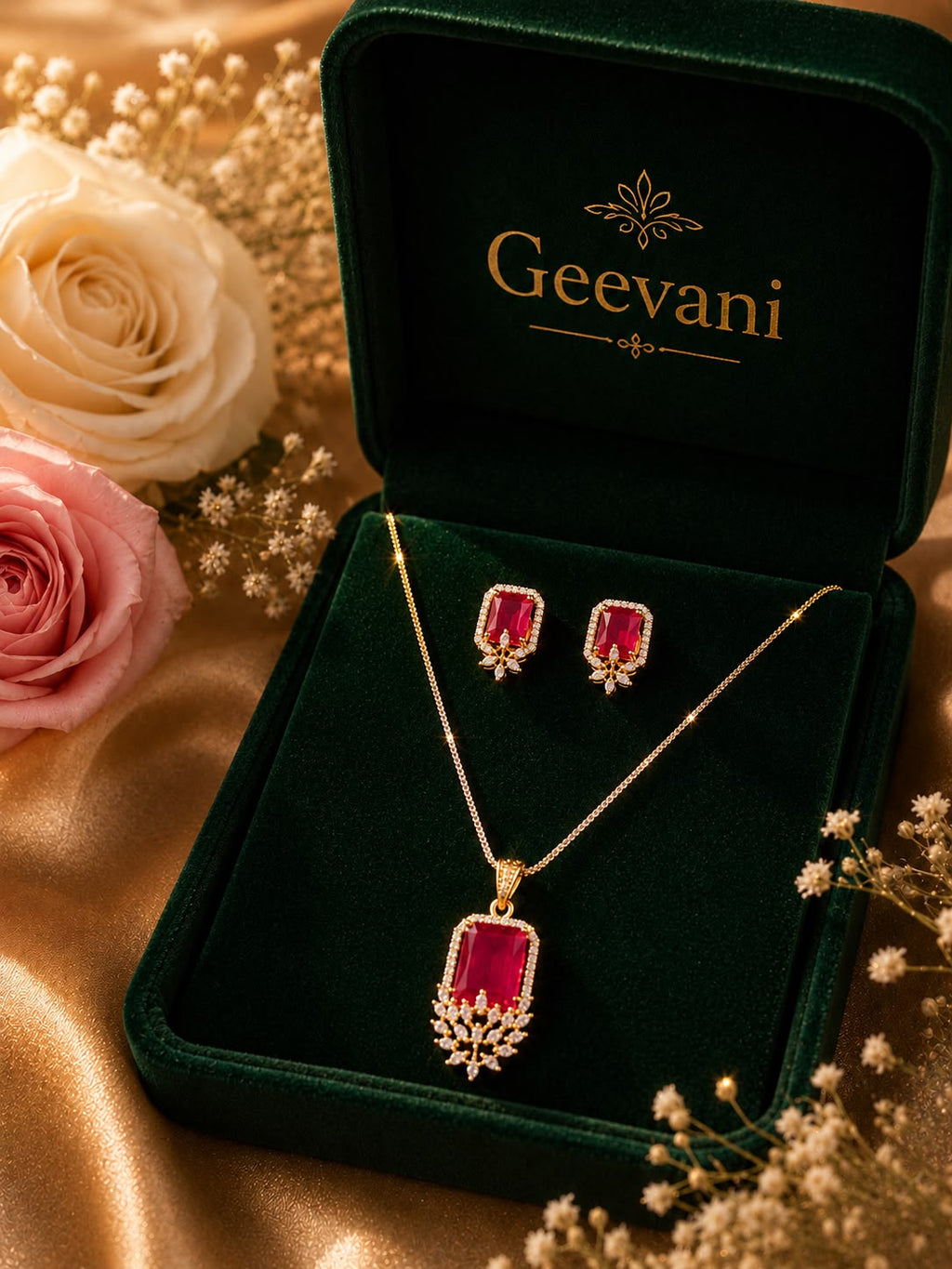 Solitaire Pendant Set