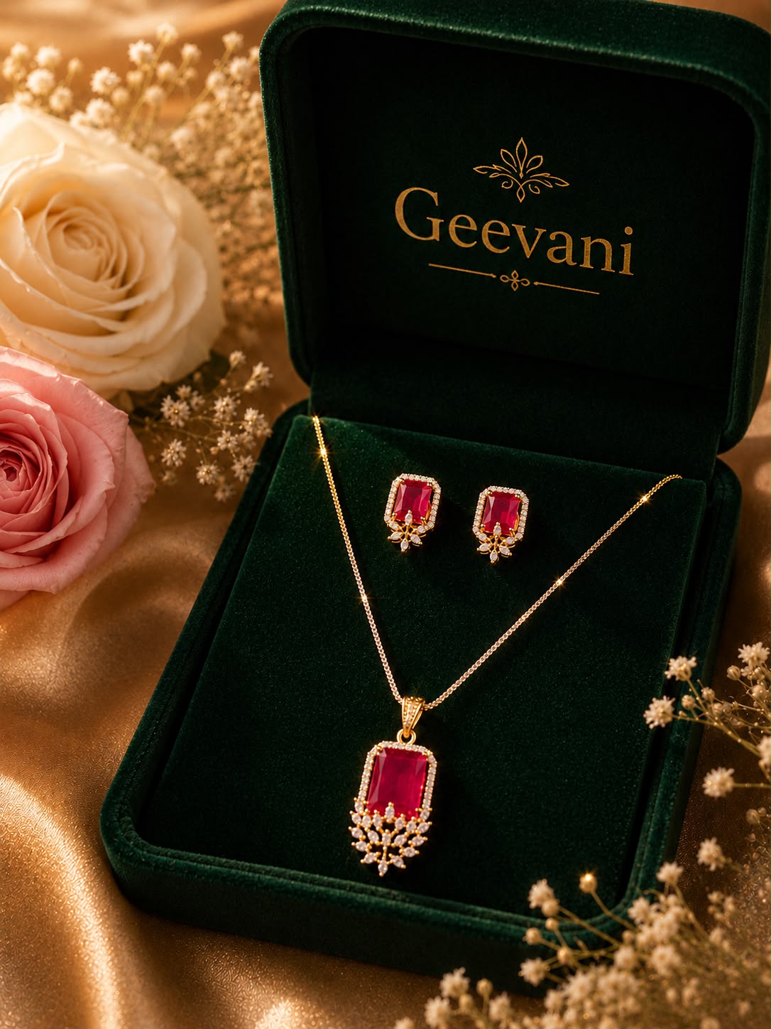 Solitaire Pendant Set